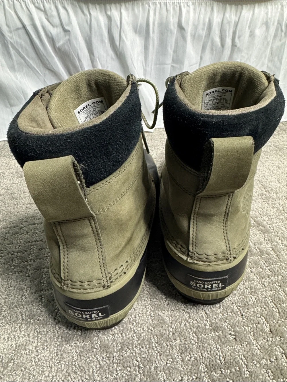 Sorel Men's Olive Green and Black Rain & Snow Boots